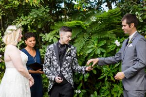 exchanging rings at our wedding lgbt weddings